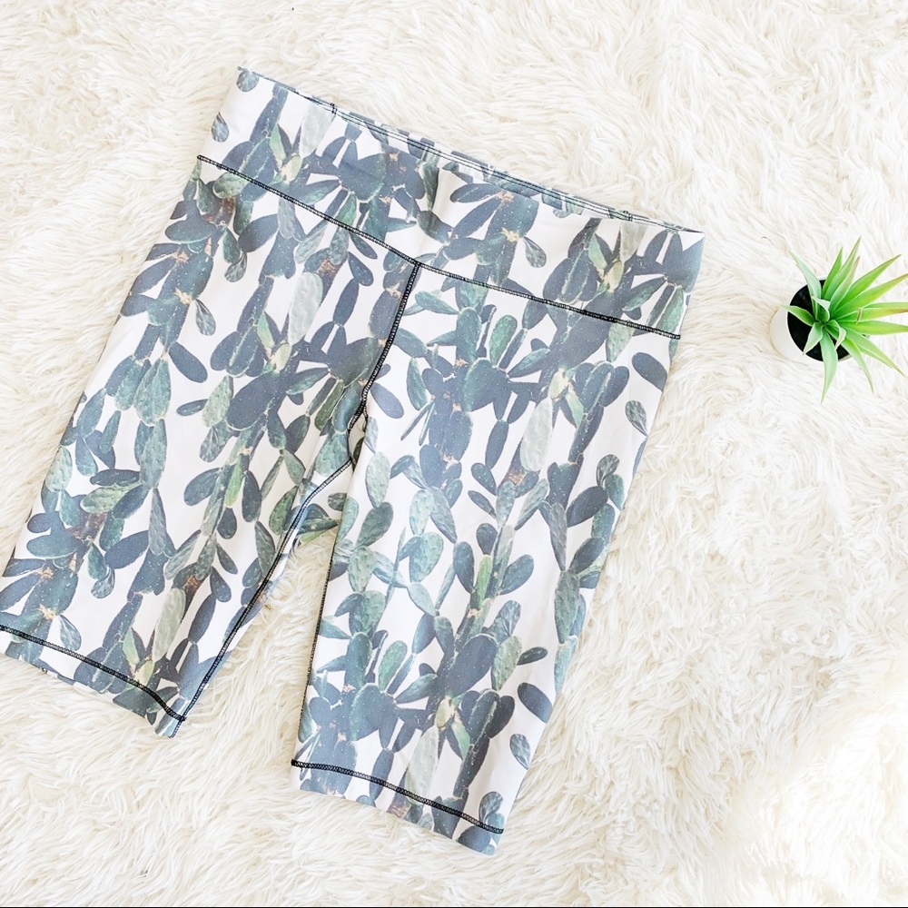Cactus print bike shorts